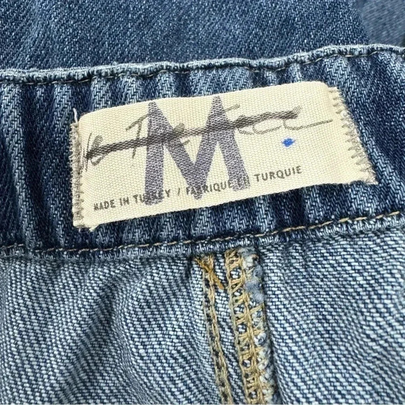 New Free People All Star Pull On Wide Leg Baggy Low Slung Jeans Cargo Medium - Picture 11 of 14